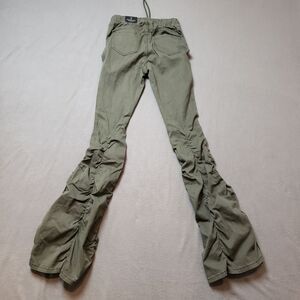 American Bazi - shirring denim jogger pants size small - olive